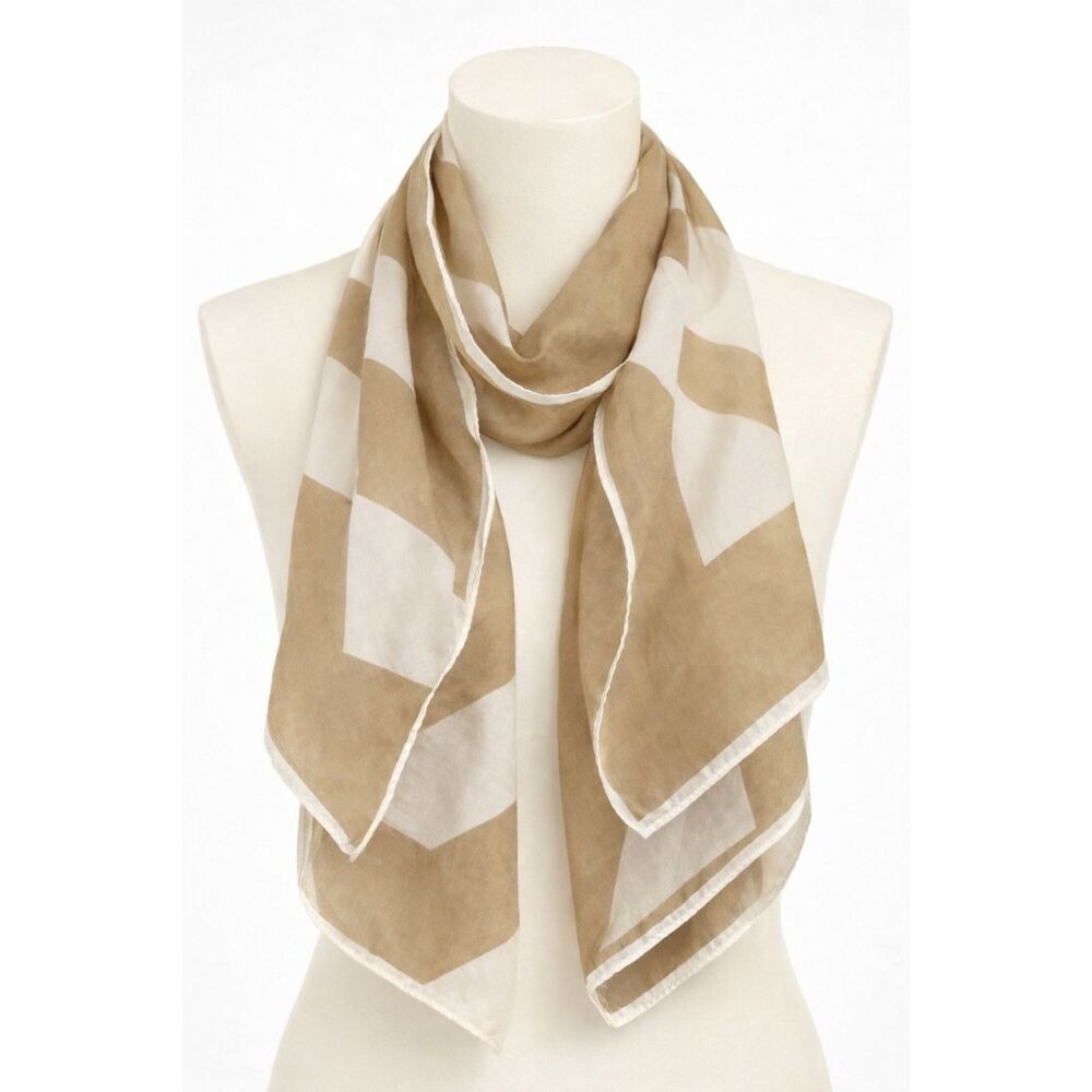 Vera Neumann Diagonal Stripe Silk Blend Square Vintage Scarf